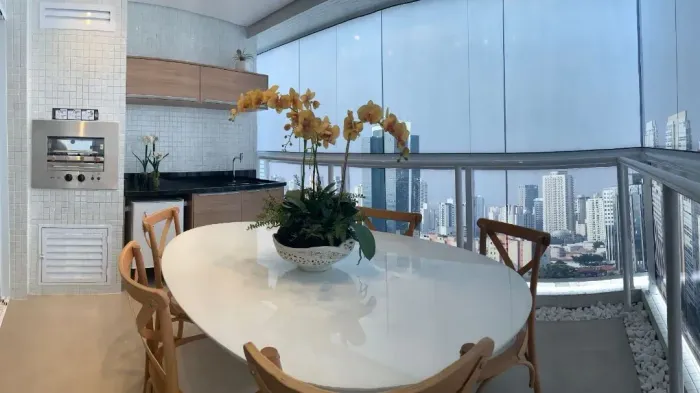 Apartamento a venda no Metro Tatuapé com sacada Gourmet 3 dormitórios com 2 vagas, lazer c