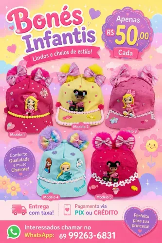 Boné infantil customizado