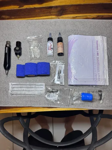 Kit Tatuagem / Micropigmentação - Pen BRONC + Bateria Wireless iFREE + Matarial
