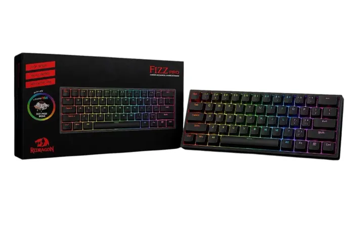 Teclado Gamer Mecânico Redragon Fizz Pro RGB