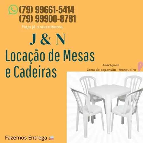 ALUGA-SE MESAS E CADEIRAS PARA EVENTOS