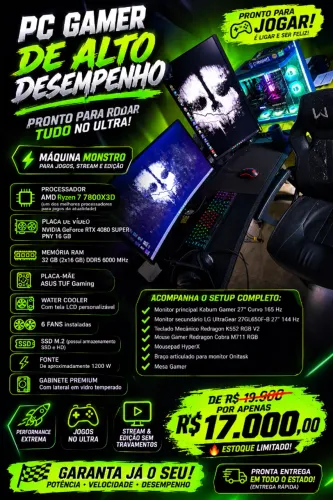 SETUP GAMER COMPLETO - HIGH END