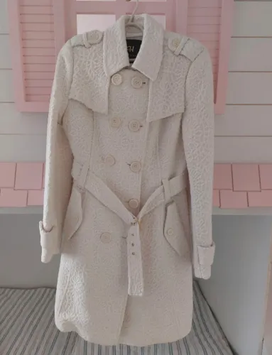 Casaco Trench Coat Off white