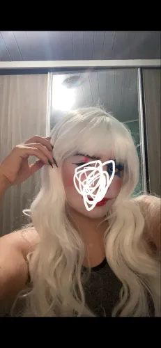 peruca com franja branca cosplay 