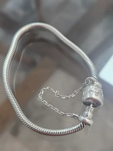 Pulseira Vivara Life Original Prata 925 + Trava de Segurança