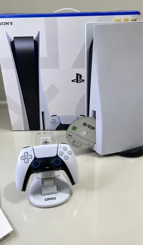 PS5 Mídia Física e Digital Zero | Completo com Caixa, Manuais e Carregador de Controle