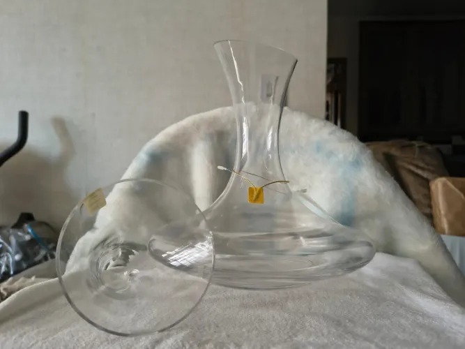 Decanter em Cristal de Chumbo Strauss Liso para Vinho (Na Caixa Original)