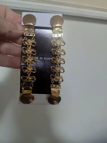 Broches De Metal Dourado, Tipo Botão Para Ajuste de Roupas. 2 Peças - Made in Korea