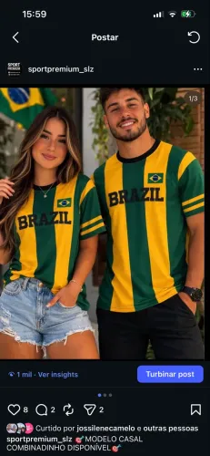 Combo casal camisa Brasil original premium