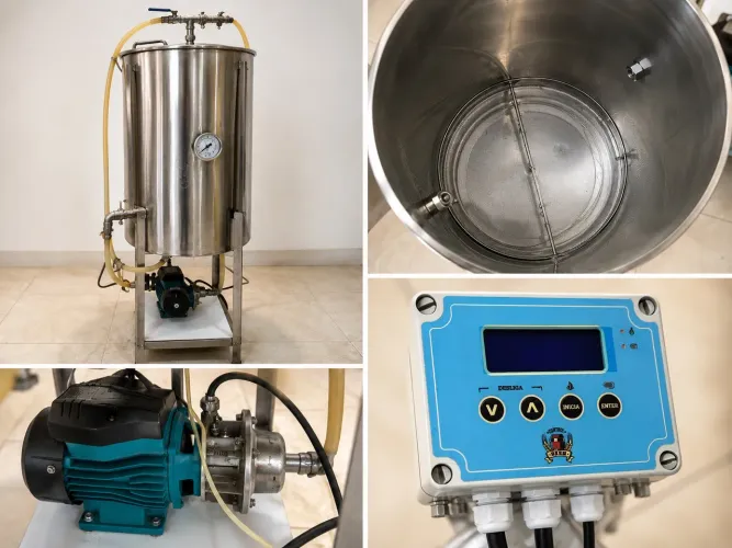 Sistema Single Vessel 120L Inox 304 Completo para Cervejaria Artesanal