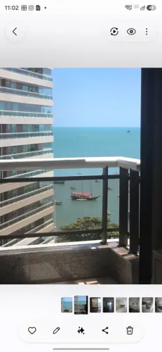 Apartamento mobiliado na beira mar, com linda vista mar