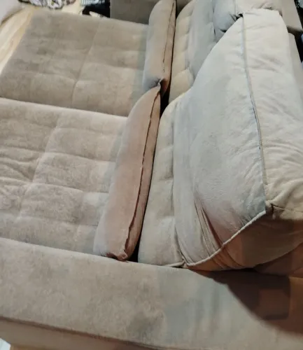 Sofá retrátil em Suede Marrom 