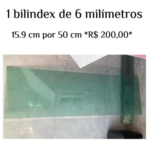 Blidex de 6 mimimitro vidro temperado. Medidas 50cm comprimento e 15.9cm de largura