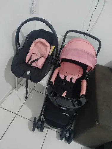 Kit carrinho e bebê conforto Cosco