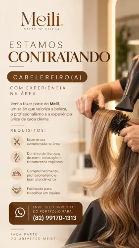 Contratamos cabeleireiro 