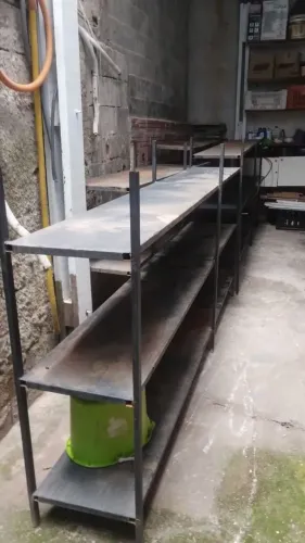 Prateleiras em aço 2,65X130X40 5 pç