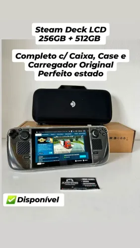 Steam Deck 256GB + 512GB Impecável!! (Aceito Cartão)