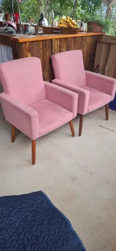 Vendo conjunto de poltronas rose