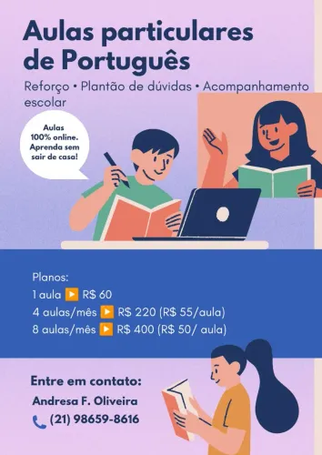 AULAS PARTICULARES DE PORTUGUÊS | REFORÇO ESCOLAR E PLANTÃO DE DÚVIDAS