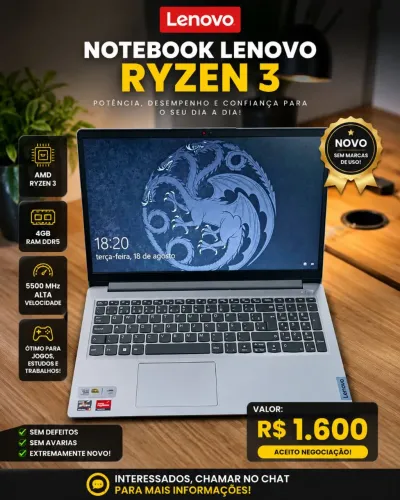 NOOTBOOK LENOVO RUZEN 3 4 RAM DDR 4 5500 HTZ