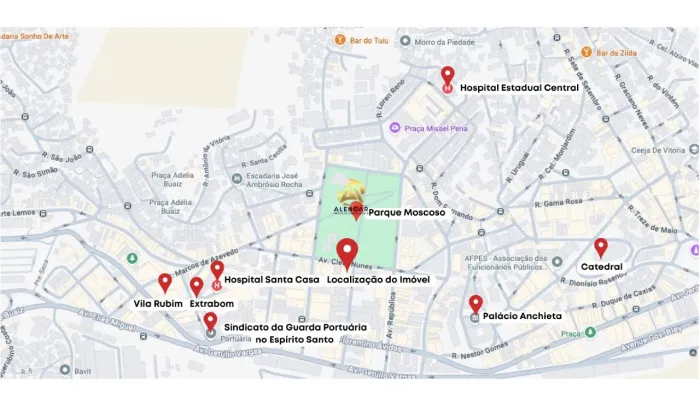 Terreno com 1.100m² para locação no Centro de Vitória Localização estratégica com possibi