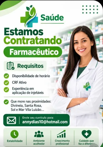 Vaga para Farmacêutico(a)