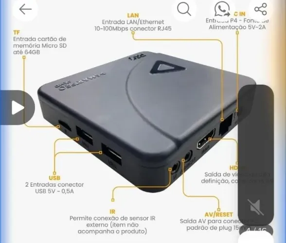 Smart Box Proeletronic Smart Pro Prosb-3000/16 gb 4K HD