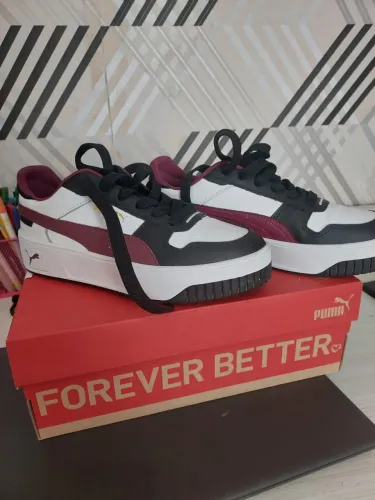 Tênis Feminino Puma Carina Street Bdp Branco E Vinho 35