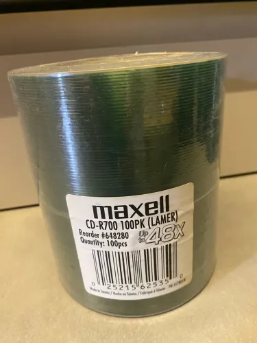 100 CDs Virgens Maxell 700MB Lacrados - CD-R Original