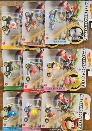 Mario Kart Hot Wheels Coleção Kit Com 9