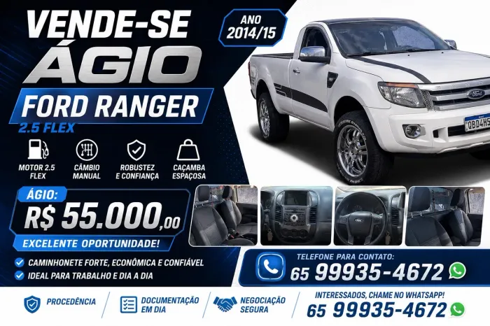 Ford Ranger XLS 2.5 16V 4X2 CS 2015