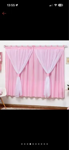 Cortina rosa de bebê/ criança