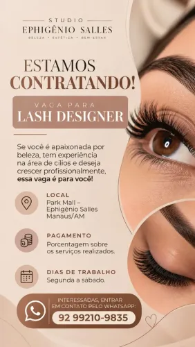 Vaga de Lash Design