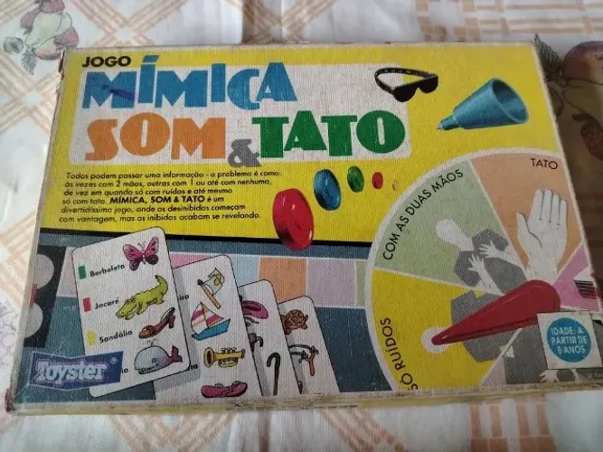 Jogo Mimica Som  e Tato Brinquedo Antigo da Toyster - Completo