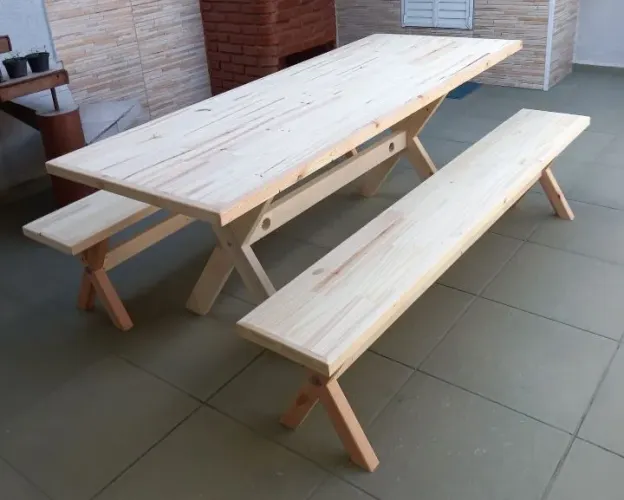 MESAS RÚSTICAS PARA VARANDAS 2X80 
