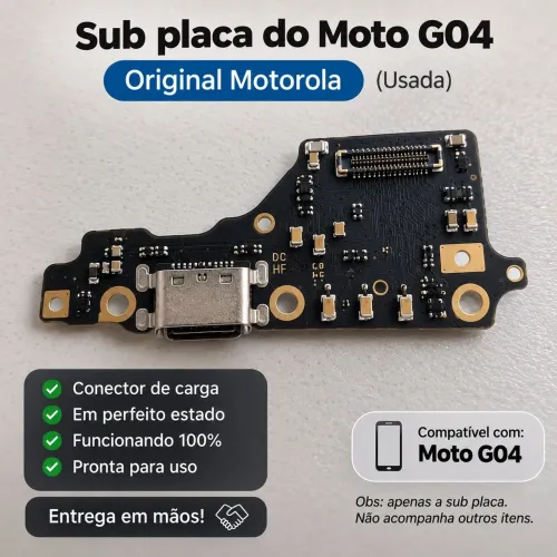 Sub placa original do Motorola Moto G04.