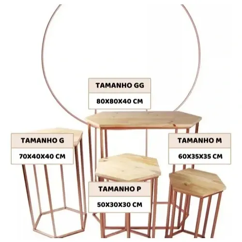 Mesa de festa + 5 Bandeijas