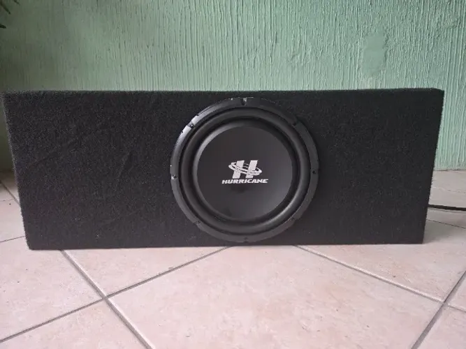 Caixa de som grave automotiva com alto-falante Hurricane 500w 12"