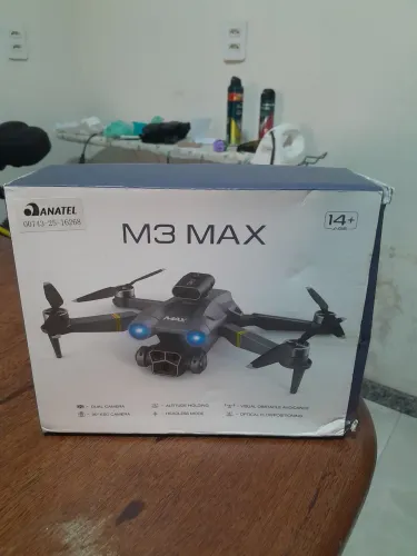Drone DLI M3 MAX,cor preto,bateria estra,2 pares de hélices estra, 4 protetores de he