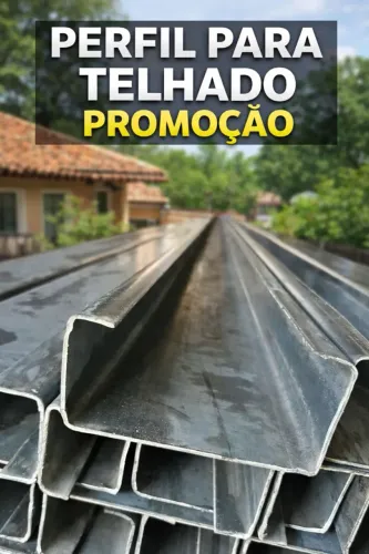 Estrutura para telhado - perfil 6 metros 75x40 a vista R$99,90
