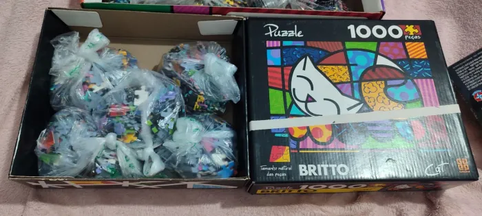 Quebra cabeça Romero Britto - Cat Mil peças (1000)