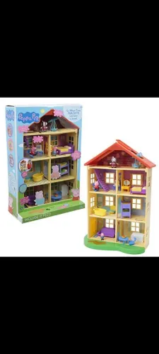 Casa Peppa Gigante nova na caixa 55cm altura c 3 andares Original Sunny
