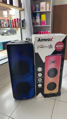 Caixa de som amvox party 2000w com bateria interna