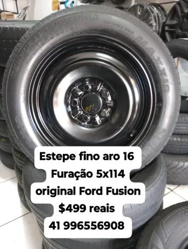 Estepe fino temporário aro 16 furação 5x114 roda e pneu pronto $499 reais