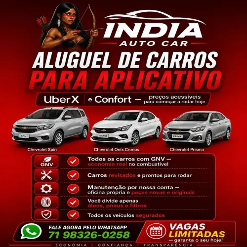 Locação / Aluguel de carros para aplicativo