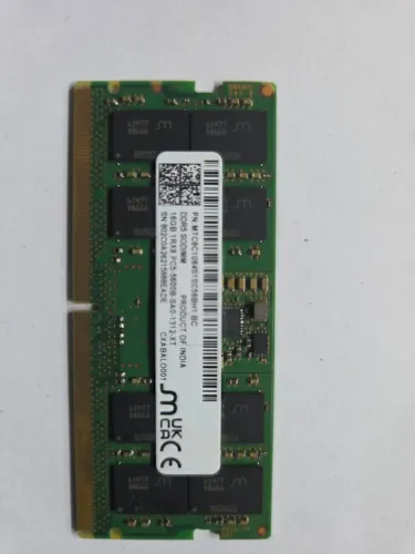 Memória Micron 16GB DDR5 5600MHz SODIMM Notebook