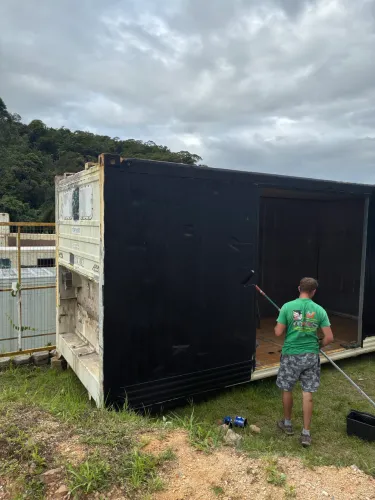 Escritório Container pronto com piso e pintura e porta