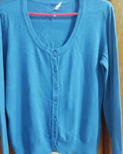 Cardigã feminino azul Royal - P