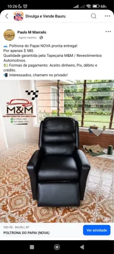 POLTRONA DO PAPAI RECLINÁVEL