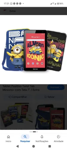 Tablet ..NOVO..vision minnios 64giga positivo